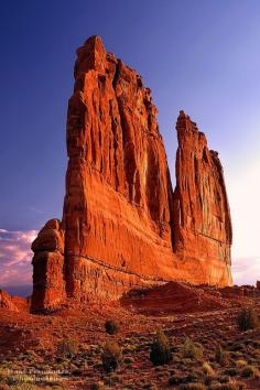 Courthouse Towers, Arches National Park, Utah, United States of America.