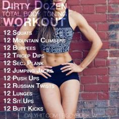 Dirty Dozen Total Body Toning Workout
