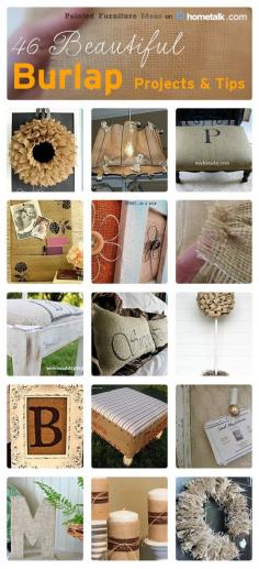 46 Beautiful Burlap Projects & Tips