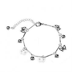 Fashion Butterfly-bells-Shaped 925 Silver Beautiful Bracelets. Package Contents:1x Bells And Butterfly Silver Bracelet.