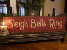 Sleigh Bells Ring Primitive Wood Christmas by DaisyPatchPrimitives, $14.99