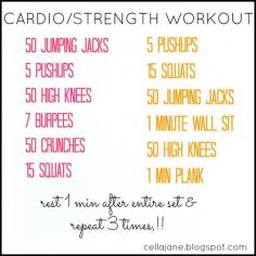 No Gym? No Problem. At Home Cardio/Strength Workout