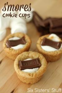 Six Sisters S’mores Cookie Cups Recipe. All the delicious taste of a smores in one great cookie!