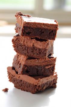 Classic Fudge Brownies with Milk Chocolate Frosting - Yes to Yum