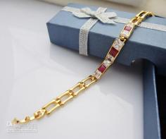 Best Chioce! Cool Gold plated Brass Bracelet~ Size: Necklace 6mm 6.5inch, ~ mixed order ~ -Fast delivery~ -free shipping. ~ sunforever2010