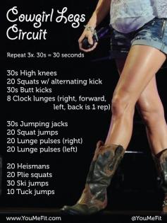 Get Carrie Underwoods strong, lean legs with the Cowgirl Legs Circuit Workout.