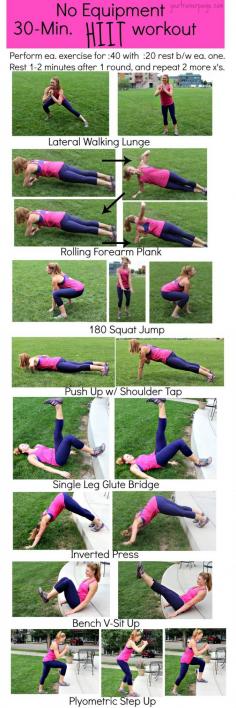 Body Weight HIIT Workout - using NO equipment! - Your Trainer Paige