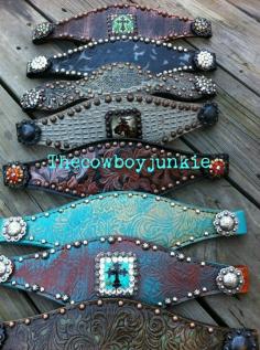 Bronc Halter nose bands. The blue and cream is my favorite