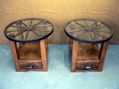 Wagon Wheel End Tables