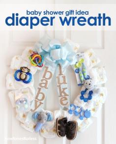 Baby Diaper Wreath