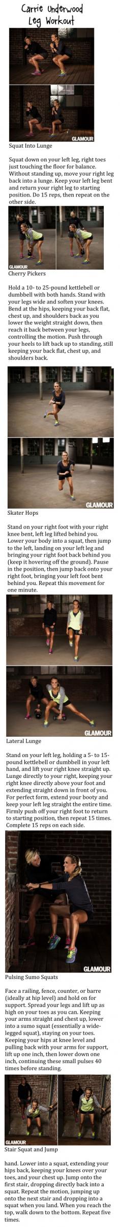 Carrie Underwood Leg Workout