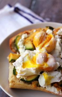 Breakfast, lunch, and dinner collide in these zucchini and goat cheese breakfast crostini that make for the perfect summer meal, no matter what time of day it is!