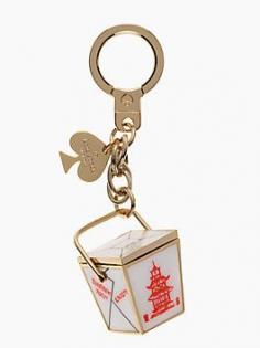 Kate Spade - great luck take out box key fob, multi