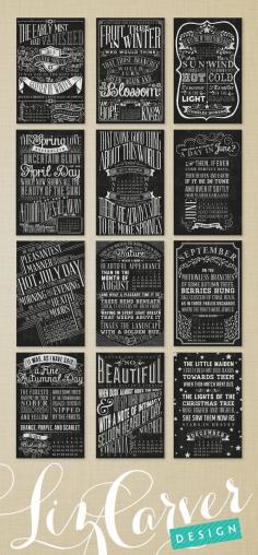 2014 Quotable Chalkboard Typography Wall by lizcarverdesign