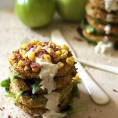 fried green tomato stack