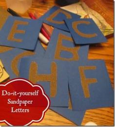 DIY Sandpaper Alphabet Letters for Kids