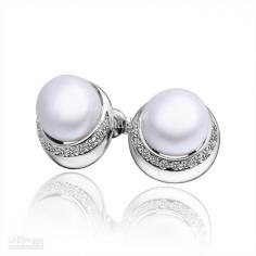 2013 Hot Sale Fashion Pearl Earrings Beautiful Girl's Prom Queen Essentials Free Shipping PLE003