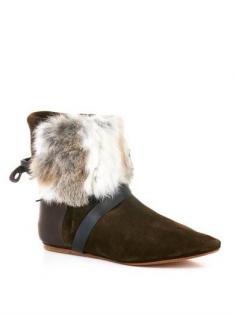 Isabel Marant Nia leather and fur boots | FW 2014 | cynthia reccord