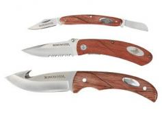 This Winchester Knife Set includes three knives with wood handles i...