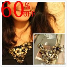 Free Shipping High Quality Hot-sales 1pcs Brand New 1133 retro flowers beautiful necklace Material: Alloy