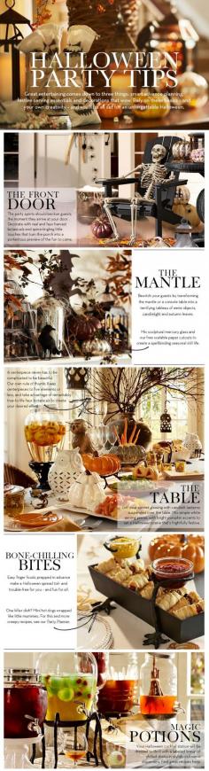 Halloween Party Tips from Pottery Barn......mostly stuff to purchase, but will give you some ideas