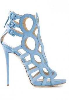 Light Blue Leather Sandals