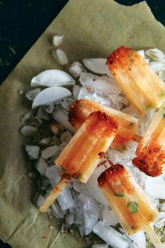 Spiked and Spicy Grapefruit Popsicles.