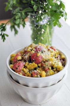 Roasted Radish & Fresh Corn Salad || HeathersDish.com