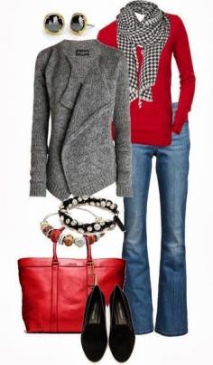 Fall Outfit With Cardigan and Scarf
