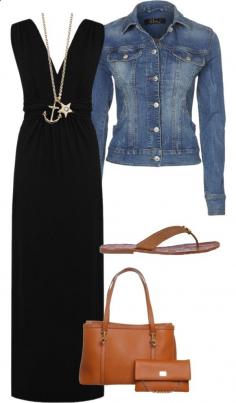 Black maxi dress outfit