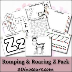 Free Romping & Roaring Z Pack - 3Dinosaurs.com