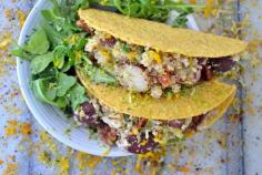 Zesty Quinoa Arugula Tacos #glutenfree