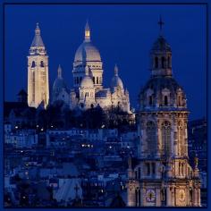 Blue Hour in Paris, Sacre Coeur, Montmartre