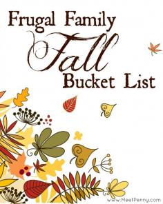 A really great list of inexpensive things that a family can do together in Autumn.