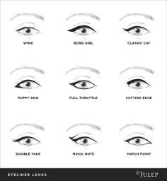 Different ways to line your eyes. A new one for every day of the week...