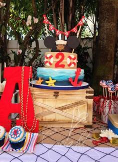 Nautical Mickey Mouse Party, perfect for our new poolside paradise backyard!