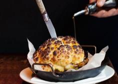 Whole Roasted Cauliflower with Whipped Goat Cheese - Bon Appétit