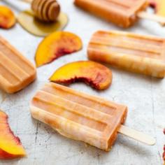 Roasted Peaches and Cream Popsicles Recipe