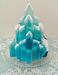 Delectable Cakes: "Frozen" Ice Castle Cake made with boiled sugar aka rock candy. Frozen birthday party.