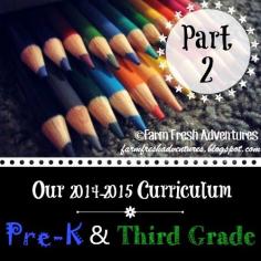 Our 2014-2015 Curriculum choices for Pre-K #preschool #homeschool #curriculum #B4FIAR