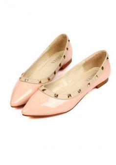 Women's rivet pointy toe flats online - vessos.com