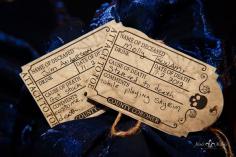 Halloween wedding: Toe tags for seating cards? ;) i love this idea eve if its not a halloween wedding
