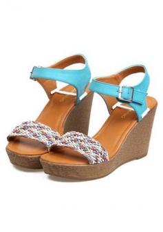 Women's leak toe soft PU heels-wedges online - vessos.com