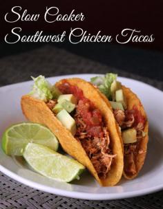 Slow cooker southwest chicken tacos 317 calories 8 weight watchers points plus