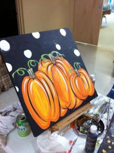 now i want to make this pumpkin painting- LOVE!