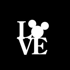 Love Mickey Disney Decal Window Car Sticker 4 by theCustomDecals