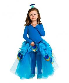 24 Homemade Kids' Halloween Costumes: No-Sew DIY Turquoise Peacock #costume