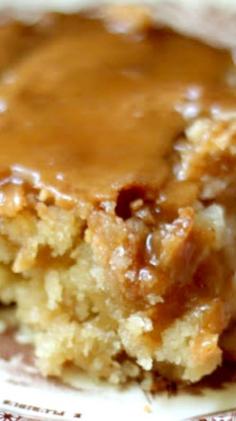 Caramel Apple Cake Recipe ~ Gooey and full of caramel goodness.