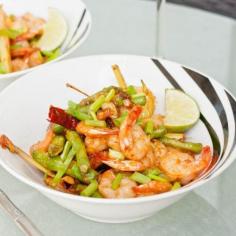 THAI SHRIMP W/ ROASTED CHILI PASTA