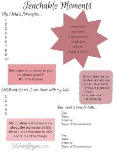 Parenting: The Power of Teachable Moments {Printable!} - TriciaGoyer.com